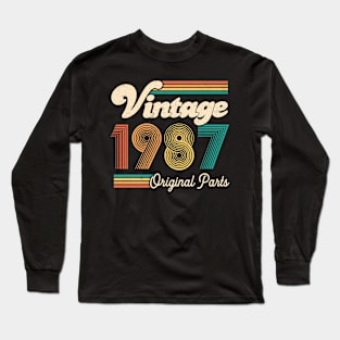 Retro Vintage 1987 Limited Edition 35th Birthday 35 Years Old Gift For Men Women Long Sleeve T-Shirt